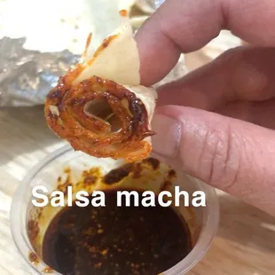 Salsa macha...a smoky chili paste with oil &amp; spices