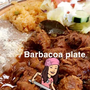 Barbacoa combo plate