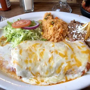Wet Burrito  with shredded beef, yes!
