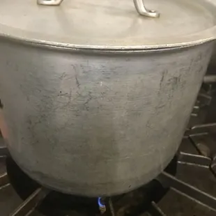 a pot on the stove