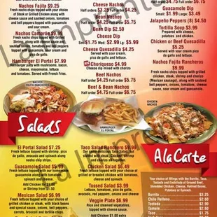 menu, pizza