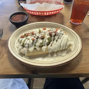 The delicious quesadilla.