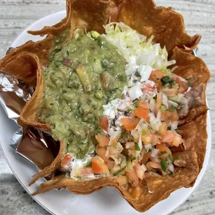 a plate of mexican food