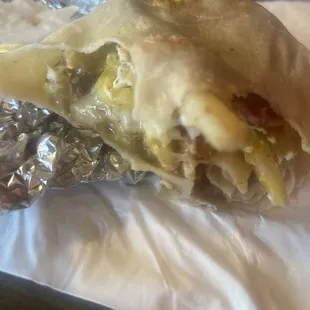 No salsa no anything of any kind to go with the burrito