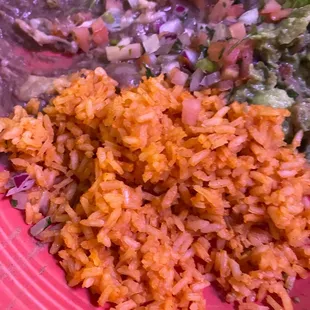 Undercooked rice to go with fajitas