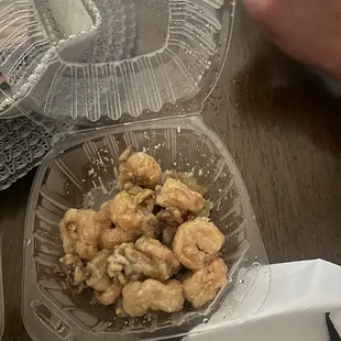 Honey walnut shrimp. 17.99