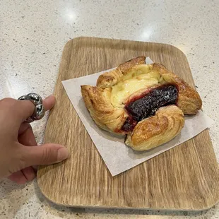 cheese + raspberry danish