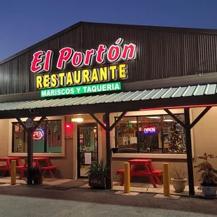 Front of restaurant