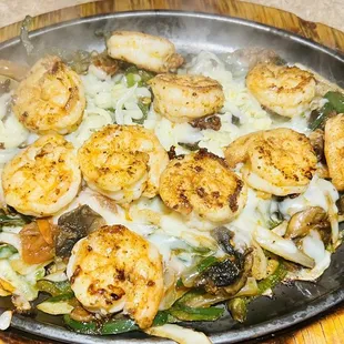 Shrimp fajitas