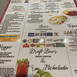 Back of Menu