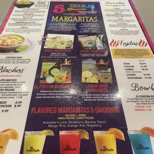 Front of Menu....