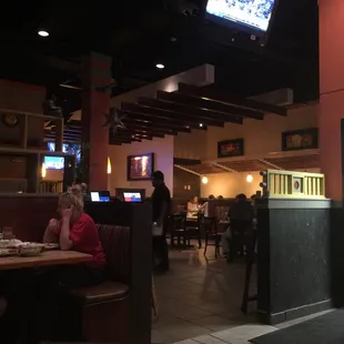 Big tv in the back. TVs near the bar are tiny :/