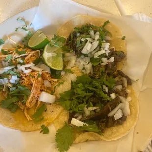 two tacos on a plate