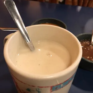 Atole (think warm horchata thickened with masa flour) is wonderful. Especially on a cold rainy morning.