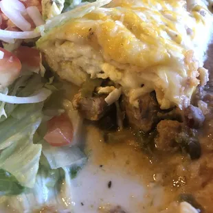Inside my custom burrito. OMG, so good!