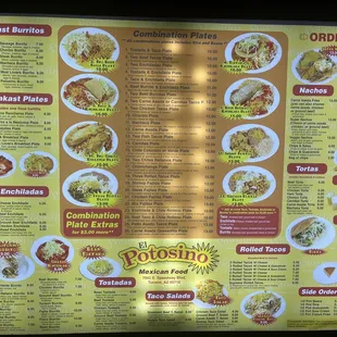 Clear menu picture