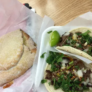 99cent tacos on Tuesdays with a side of pineapple fruit pastry.