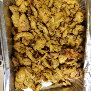 5lb marinated chicken cooked just have to call ahead about 45 mins it comes with grilled onions and grilled Jalapenos