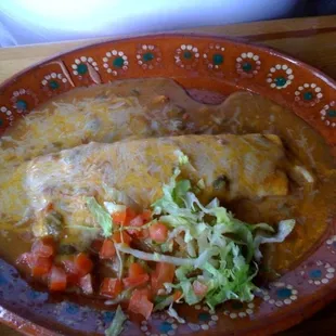 El Potrero smothered bean burrito