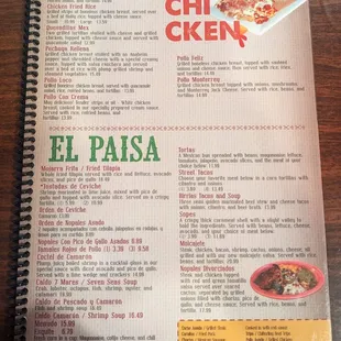 This is the fifth page of their main menu.  Photo taken January 1, 2025.