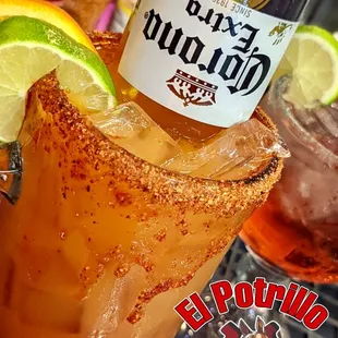 a close up of a drink