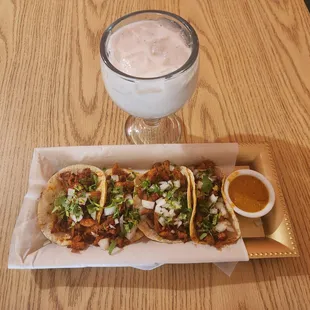 Saturday and Sunday  4 tacos al pastor  Only $10.99