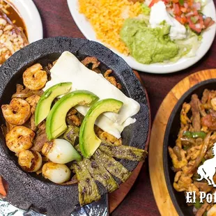 a variety of mexican food