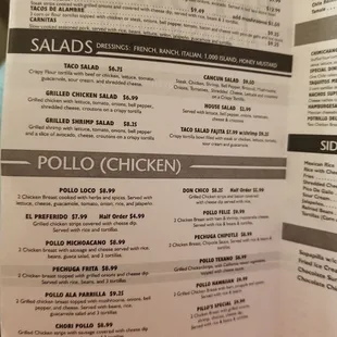 To Go Menu