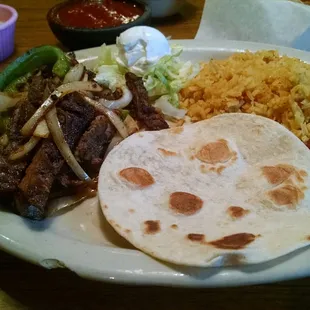 Look how small the tortilla is.