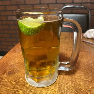 a close up of a glass of tea