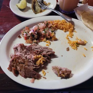 Carnitas, the Charlotte beans are great