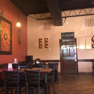 the interior of a mexican restaurant