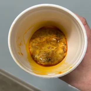 Queso fundido y chorizo. I tried to make it better....still disgusting.