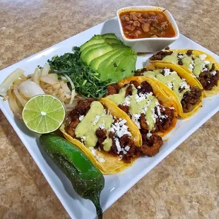 Mini tacos de asada &amp; pastor