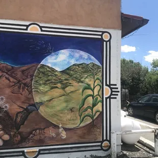 Art on the building outside...