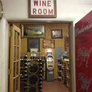 a wine room