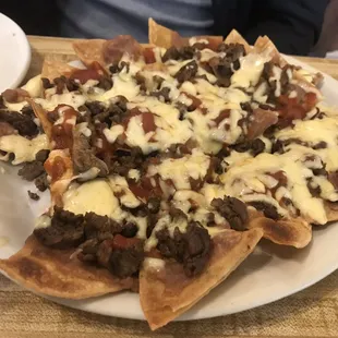 a plate of nachos