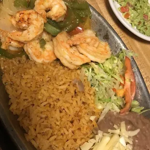 Shrimp fajitas