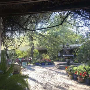 The serene courtyard at the Presidio