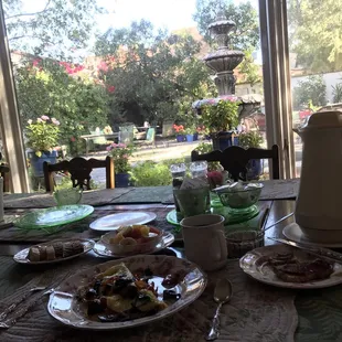 View of the gardens during breakfast.  So peaceful!