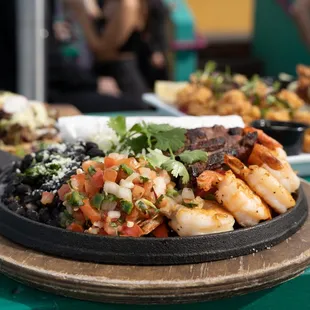 a plate of food on a table