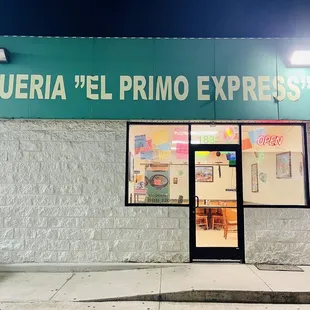 the front of a restaurant