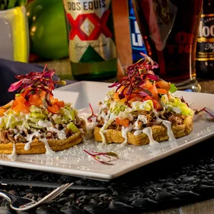 two tacos on a plate