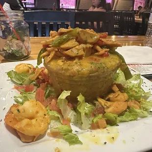El Volcan del Primo , carrucho camarones &amp; pulpo