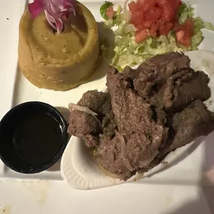 Steak was delicious but not the mangu texture but it&apos;s Monfgo