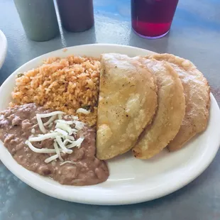 Chicken Empanadas with Rice &amp; Beans