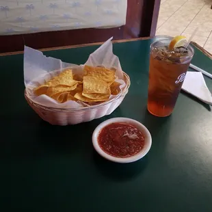Spicy Salsa with chips