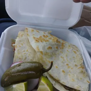 Quesadilla was ok