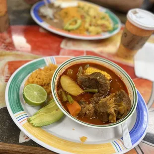 a plate of mexican food