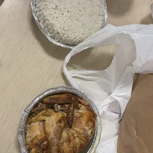 Baked chicken rice and beans